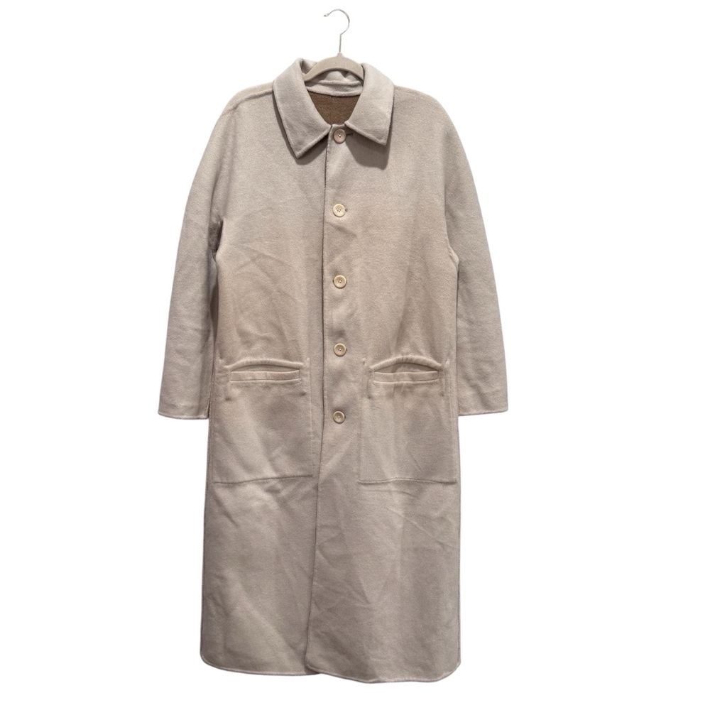 NWT Proenza Schouler White Label Reversible Double Face Coat Wool Tan Ivory Sz M - Picture 11 of 16